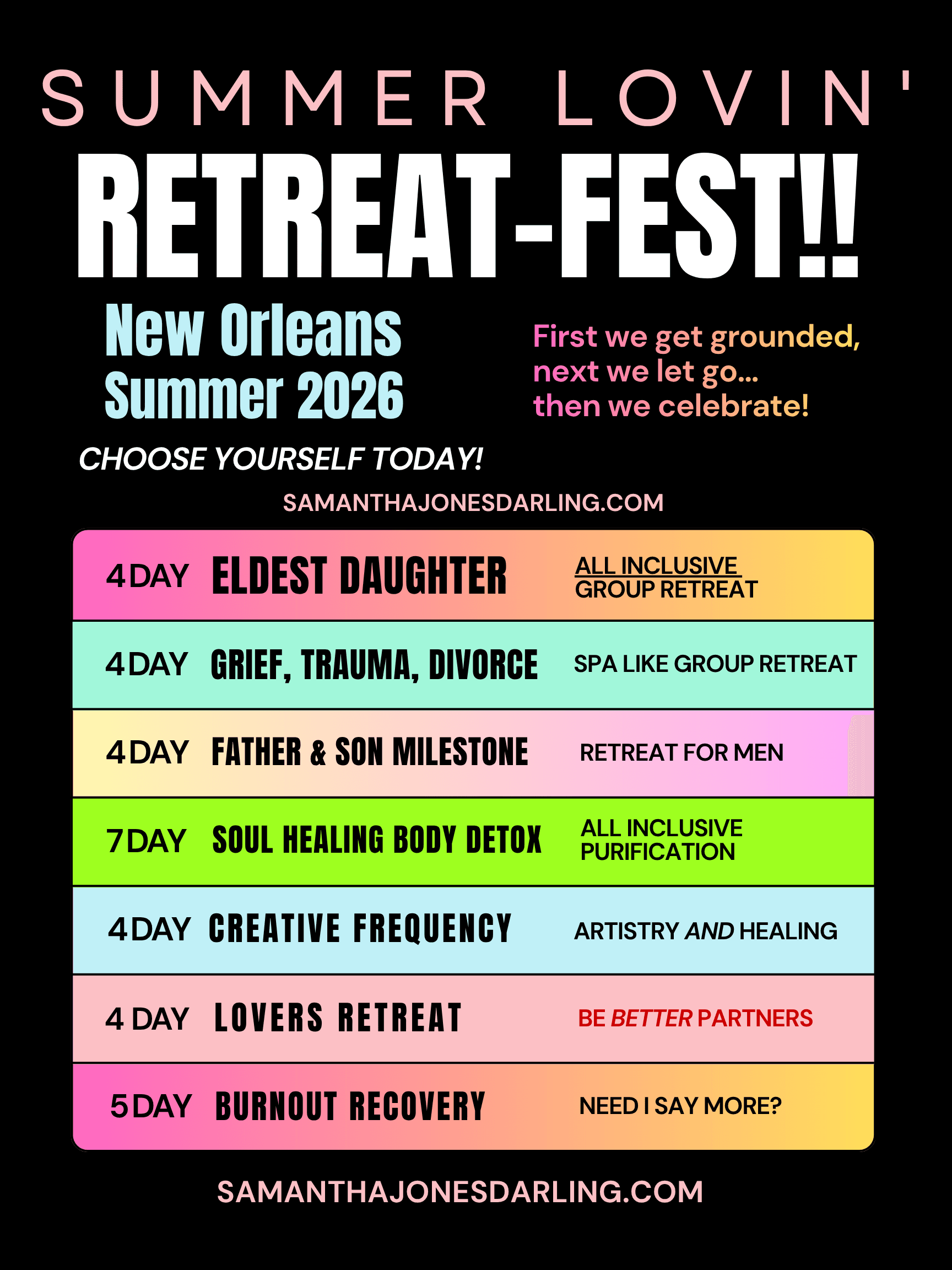 Retreat event schedule